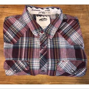 Vintage Vans Snap Front Button Down size XL